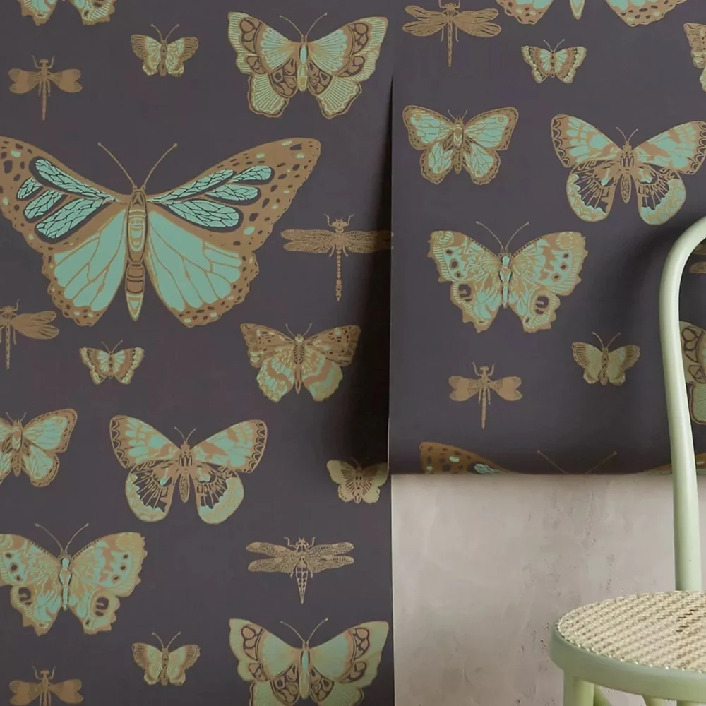 Cole & Son Lepidoptera Wallpaper Butterflies & Dragonflies Wallpaper